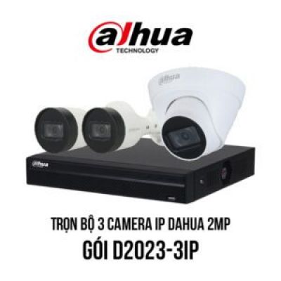 Bộ 3 Camera Dahua Và Đầu Ghi Hình