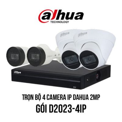 Bộ 4 Camera Dahua Và Đầu Ghi Hình