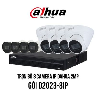 Bộ 8 Camera Dahua Và Đầu Ghi Hình
